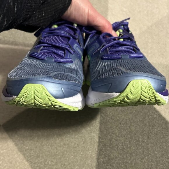 Saucony Guide ISO Purple/Neon Green Running Sneakers Women's Size 8.5 WIDE - Picture 7 of 15